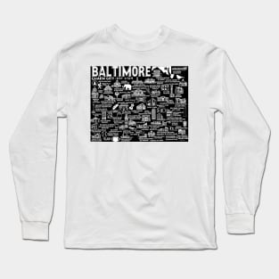 Baltimore Map Long Sleeve T-Shirt